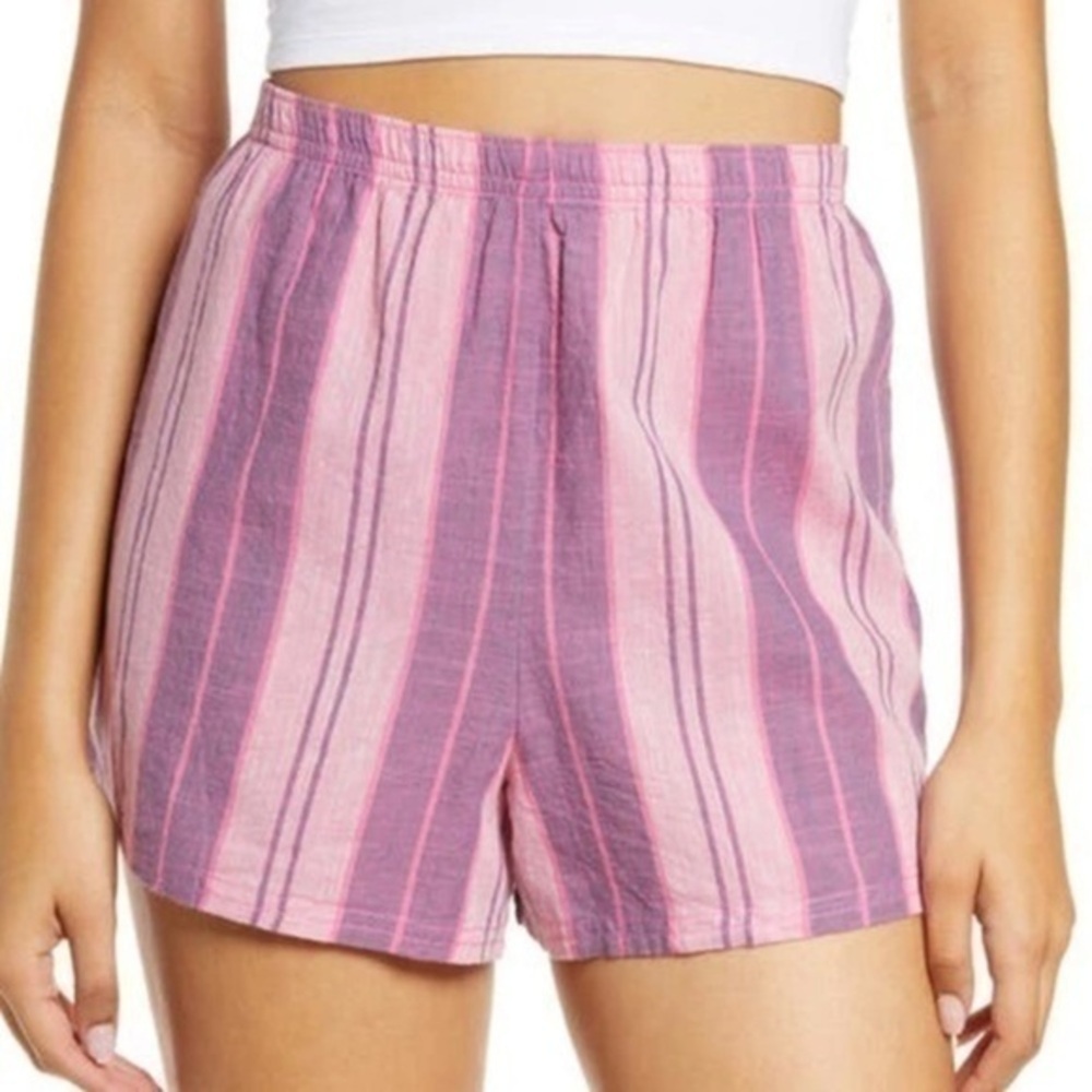Nordstrom BP Pink Striped Pajama Shorts Small